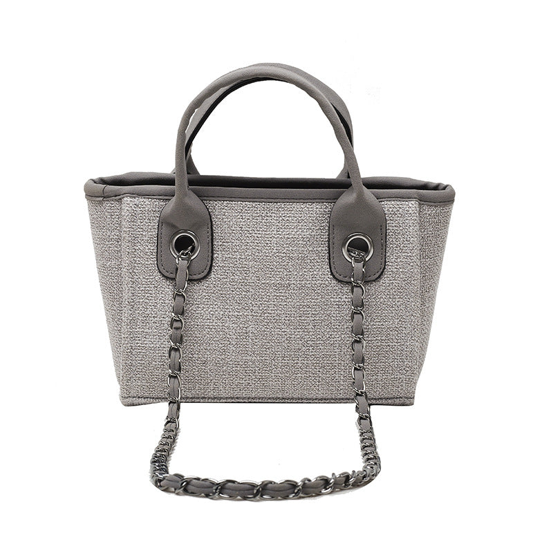 Bolso de mano para mujer, de gran capacidad, portátil, con cadena cruzada, 0,8 kg 