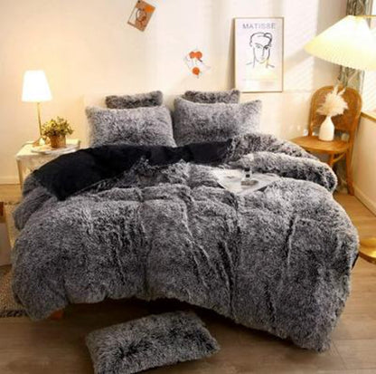 A water mink four-piece set plush crystal plush quilt cover Amazon cross-border foreign trade three or four-piece set manufacturer wholesale