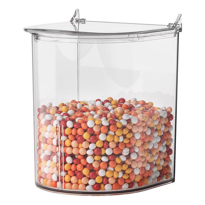 A Plastic box Supermarket candy food display box Transparent with lid Round snack jar Dried fruit box Sealed snack box