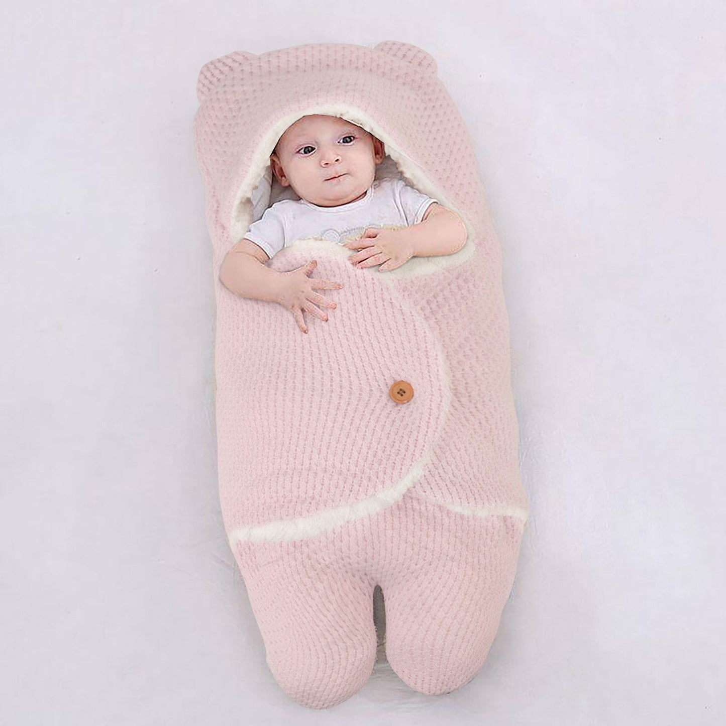 A European, American autumn and winter new velvet cold-proof knitted children's sleeping bag baby stroller outdoor warm sleeping bag blanket