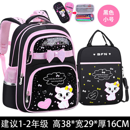 A Korean version backpack for elementary school students, grades 1-3, 4, and 6. 5. Children's backpack, cute girls aged 6-12, backpack