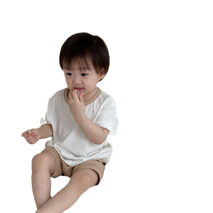 A baby clothing summer thin Korean version children's clothing 2024 summer new product children's two-piece summer clothing baby set