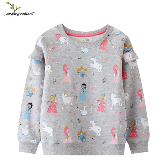 A Children's long-sleeved sweater T-shirt 2024 spring and autumn new baby girl long-sleeved top children's clothing wholesale one piece