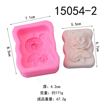 A rose flower bouquet, handmade soap silicone mold, aromatherapy handmade soap baking DIY clay soft pottery mold