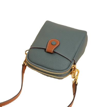 mobile phone bag women's crossbody small bag casual genuine leather women's bag 0.35KG