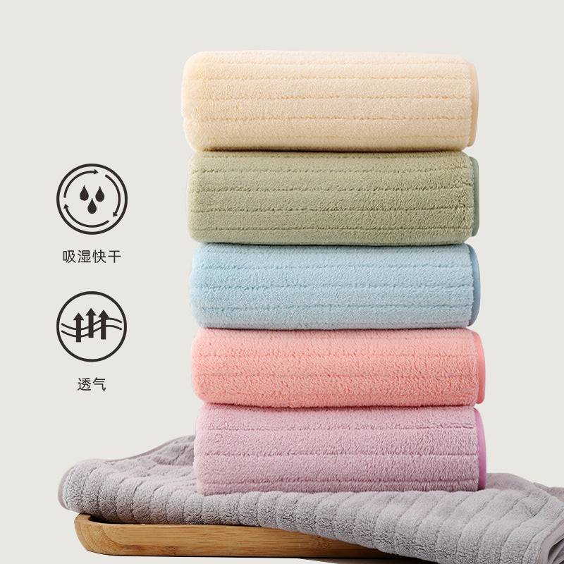 A towel wholesale factory thickened adult household coral fleece towel soft and absorbent one piece hair shake fast the same style