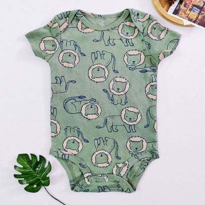 A New baby short sleeve one-piece Harbin baby cotton bag fart clothes newborn cartoon triangle crawling clothes cross-border wholesale