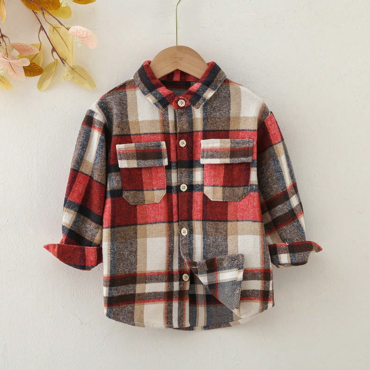 A kids wear cross-border foreign trade popular children's clothing boys and girls multi-colored plaid long-sleeved tops, spring and autumn shirts