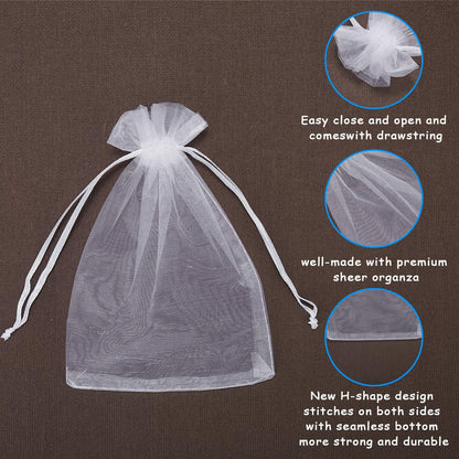 A White yarn bag wholesale jewelry yarn bag bundle mouth bag gift bag white organza mesh bag, happy candy bag MOQ: 500 PIECE