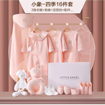 A New Baby Practical Gift Box Breathable Soft Thin Newborn Baby Clothes onesie Romper Set