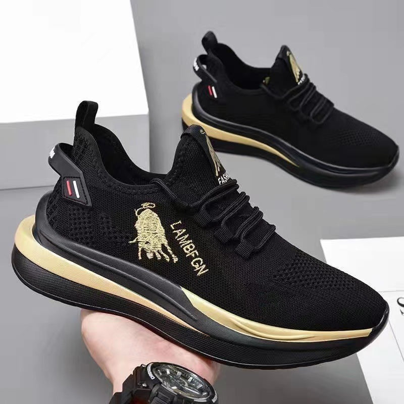 A factory direct sales summer new men's mesh casual Korean version sports shoes student running shoes wear-resistant track shoes