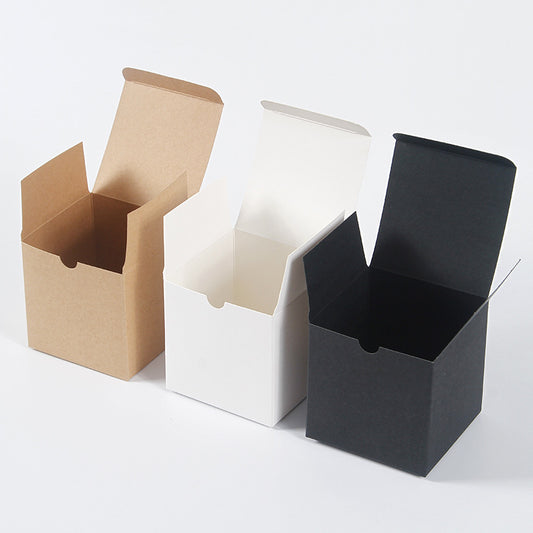 A wholesale kraft paper figure blind box empty box small doll gift box square carton white card toy packaging box moq: 50 pieces