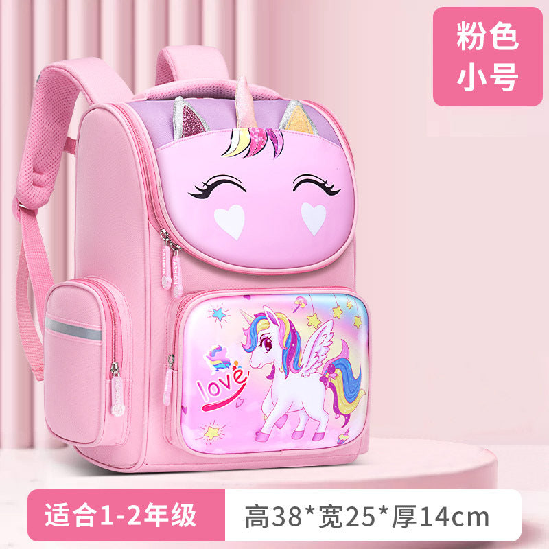 A New Children's School Bag Elementary School Student Burden Reduction Spine Protector Backpack Cute Space Bag for Boys and Girls 1-3-6 Grades