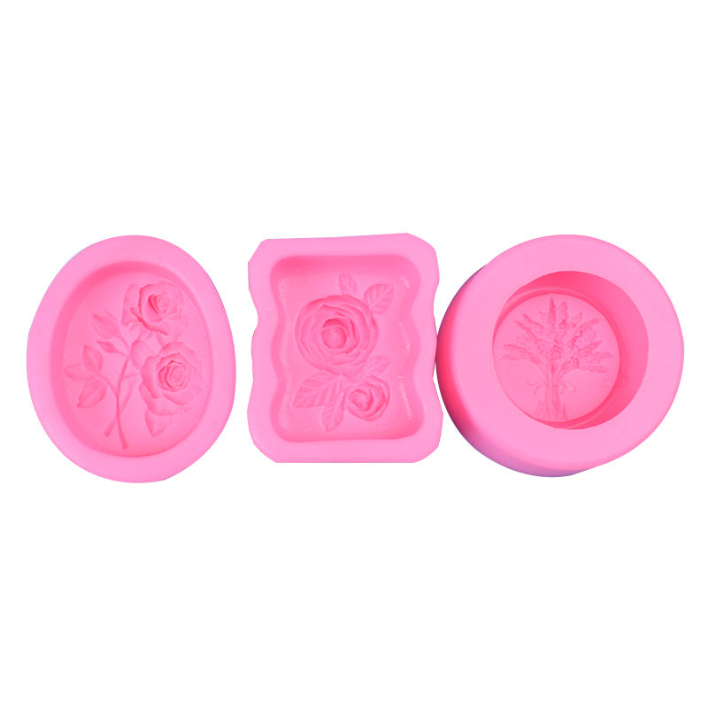 A rose flower bouquet, handmade soap silicone mold, aromatherapy handmade soap baking DIY clay soft pottery mold