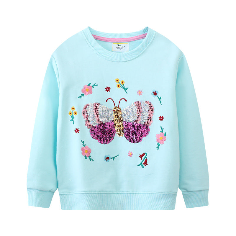 A European and American style children's sweater autumn new round neck pullover medium and small children's cute long-sleeved top mixed batch hair