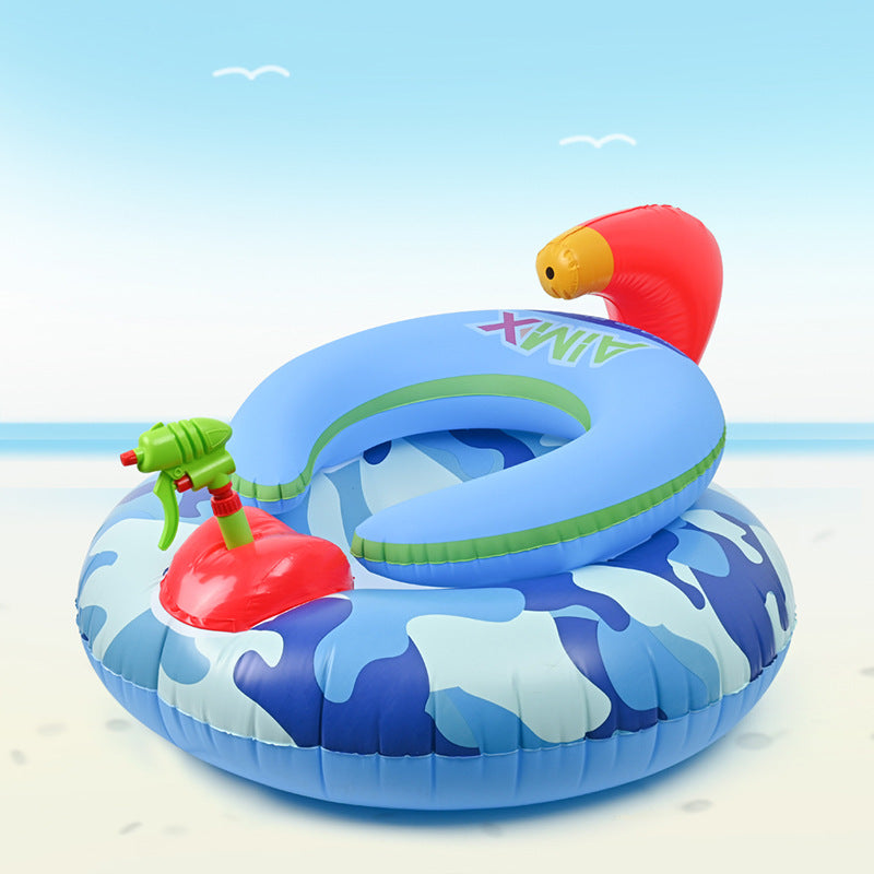 Large padded car horn boat steering wheel cross-border covered swimming ring infant swimming seat