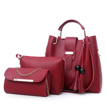 A-bag Women's Cross border 2023 New European and American Handheld Women's Bag Fashion One Shoulder Water Bucket Women's Box Baozi Mother Bag Mommy