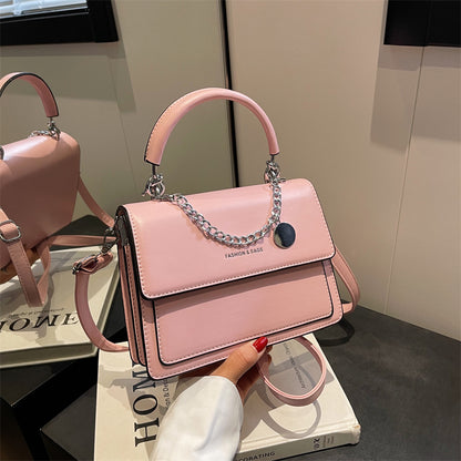 Bolso bandolera cuadrado pequeño con cadena para mujer 