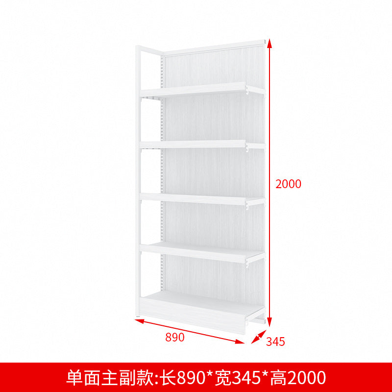 A steel and wood shelves, small supermarket shelves, island display shelves, stationery, toys, pharmacies, convenience stores, snack shelves