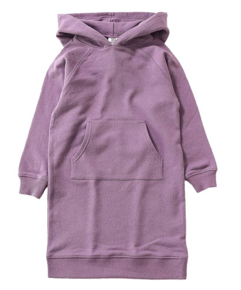 A middle-aged and older children's autumn children's sweater, kangaroo pocket dress, Japanese style soft parent-child hooded long shirt, solid color