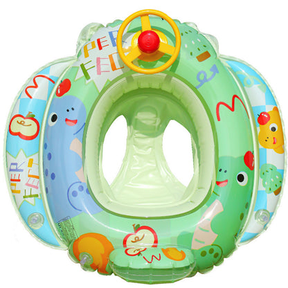 Large padded car horn boat steering wheel cross-border covered swimming ring infant swimming seat