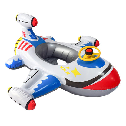 A internet celebrity with water gun airplane seat circle, children's swimming circle, cute cartoon baby water seat circle, inflatable swimming circle