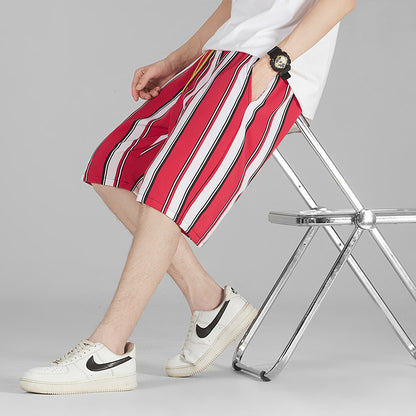 A Summer Beach Pants Men's Loose Shorts Fashionable Big Shorts Light and Thin Hip Hop Casual Middle Pants Quick drying 5/4 Pants 0.19KG