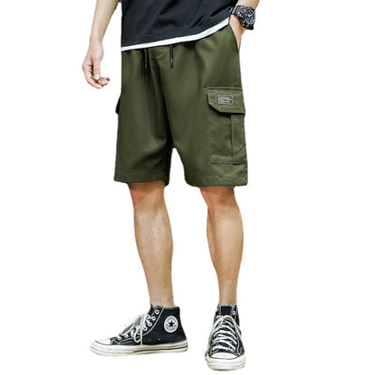 A Lianxu Men's Wear|2024 Summer Casual Cropped Pants Men's Shorts Workwear style loose plus-size shorts men's trend