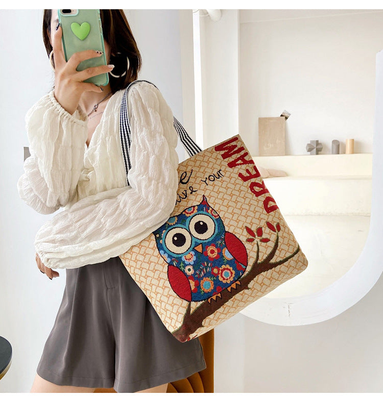 student tote portable canvas bag