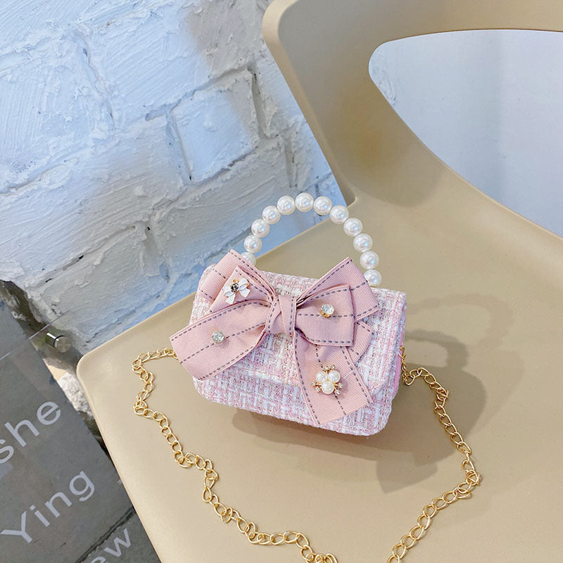 Princess, Fragrance, Chain Bag, Baby, Pearl Accessories, Hand Bag, Cute Bow Girl, Shoulder Bag