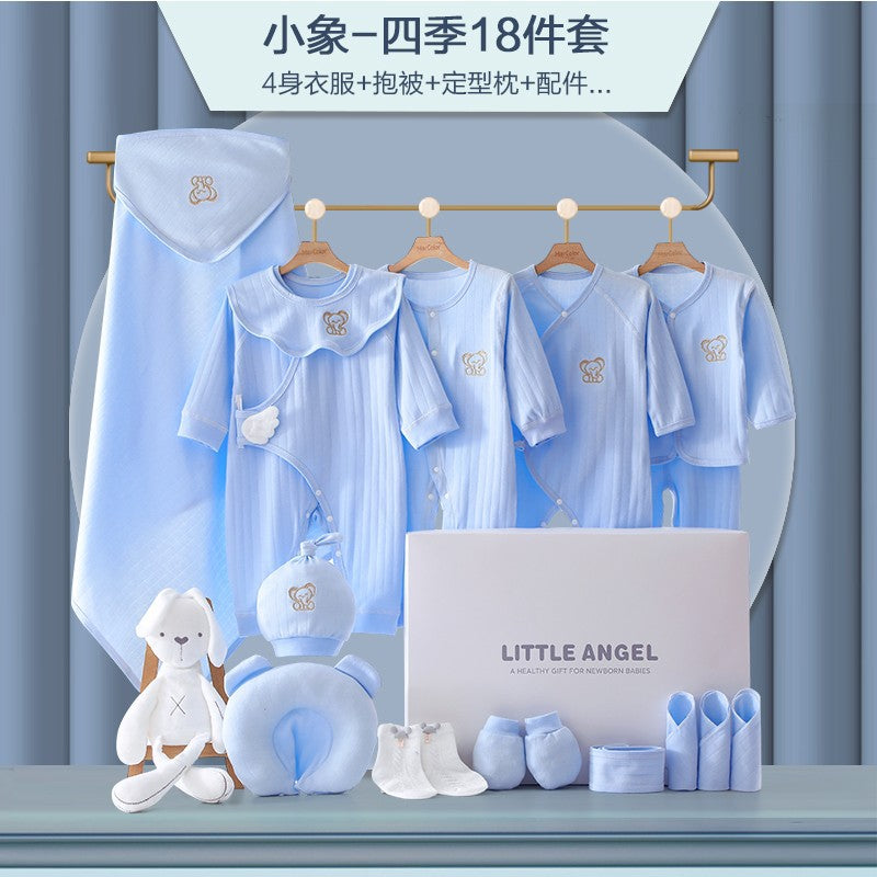 A New Baby Practical Gift Box Breathable Soft Thin Newborn Baby Clothes onesie Romper Set