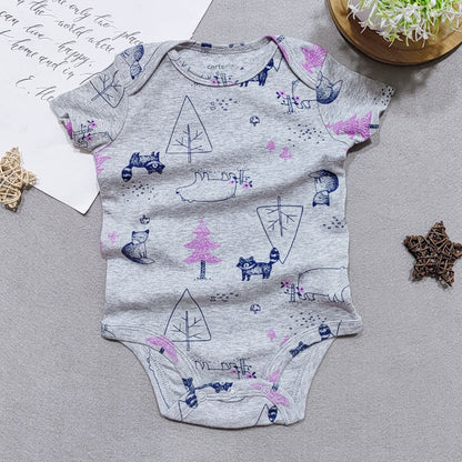 A New Summer Newborn Fart Bag Baby Cotton Short sleeved jumpsuit Baby Polar Bear Wholesale for Foreign Trade