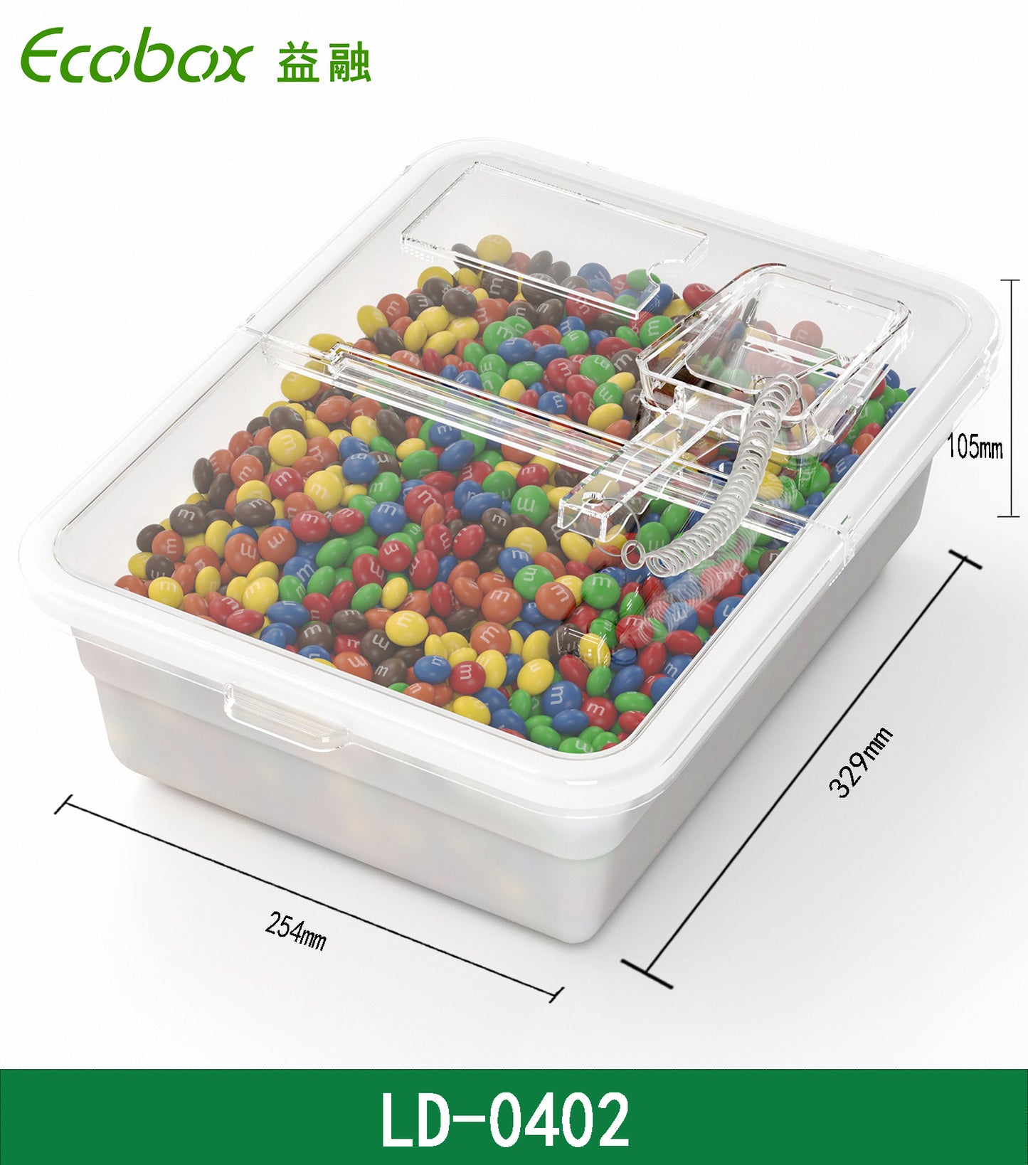 A Supermarket display box Household square storage box Inner support storage box Multi-style gravity box with lid Thickened transparent plastic