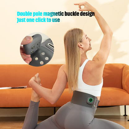 Cinturón de fitness para masaje muscular abdominal EMS, máquina para arrojar grasa, compresa caliente para fitness perezoso, protección para cintura y abdomen, contracción abdominal y fría, 0,45 kg