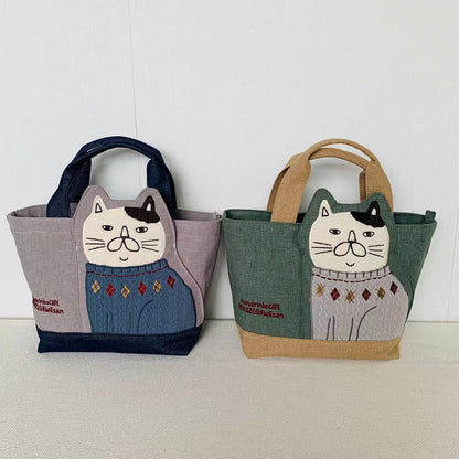 Cat handbag handbag lunch box bag shopping