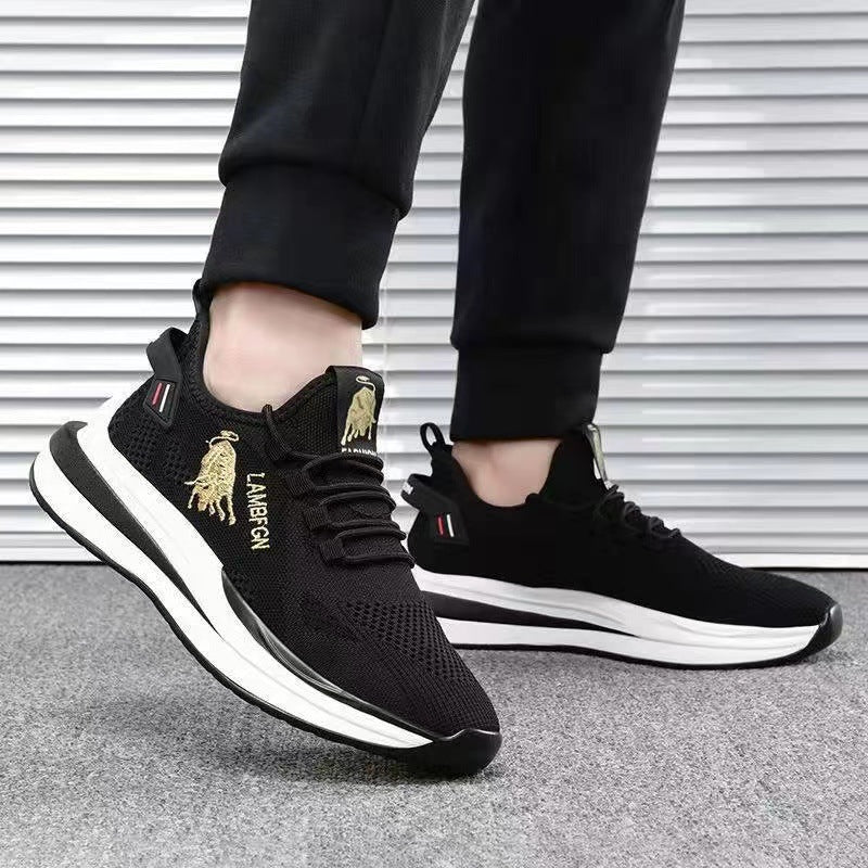 A factory direct sales summer new men's mesh casual Korean version sports shoes student running shoes wear-resistant track shoes