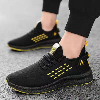 A 2021 spring and summer new fly-woven men's shoes Korean version of trendy casual breathable mesh sports shoes for men