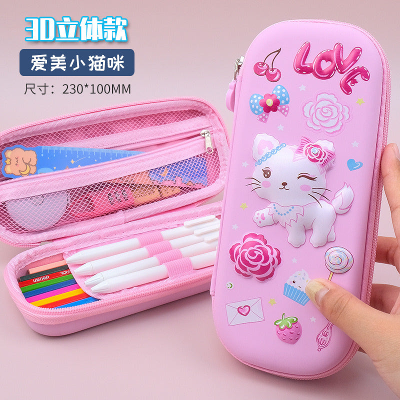 A Pupils cartoon EVA pencil case 3D stereo pencil case cute cartoon creative children&#039;s multifunctional pencil case