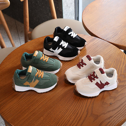 A Children's Forrest Gump Shoes Small Waist Spring and Autumn New Boys' Sneakers Casual Girls' Shoes Waffle Classmate