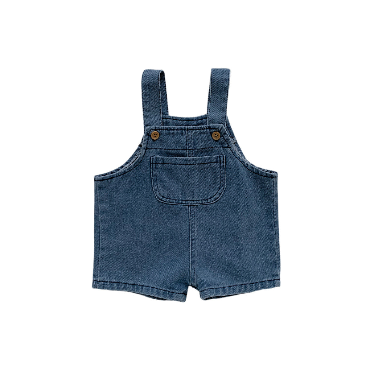 Boys and Girls Korean Spring/Summer New jumpsuit with baby trend denim strap set for children's casual shorts 0.25kg