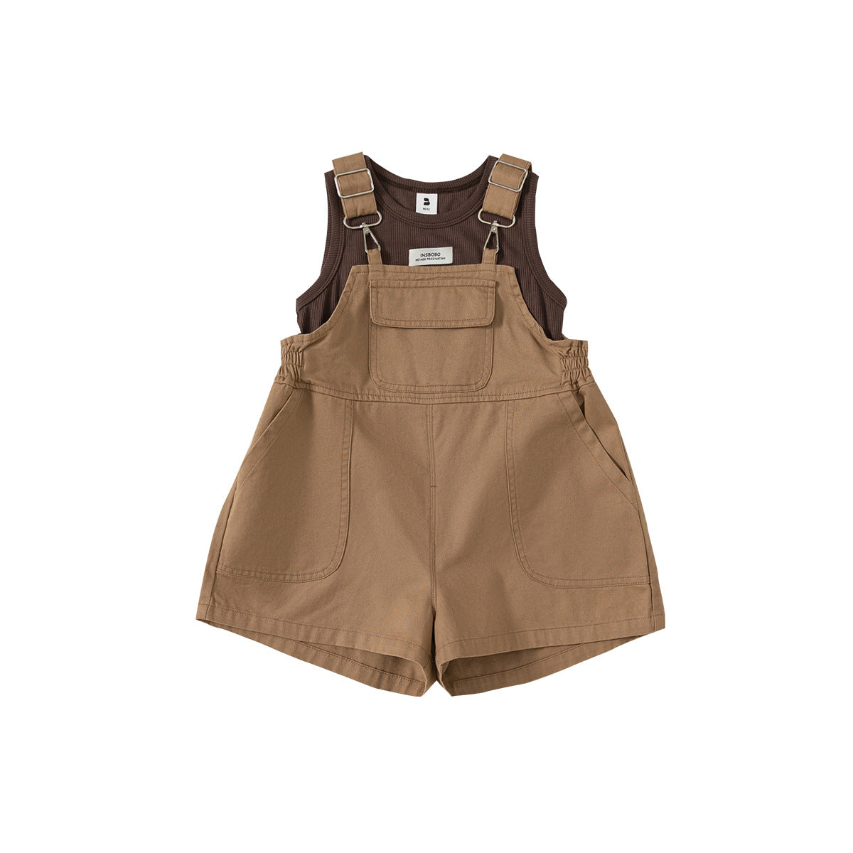 Conjunto de dos piezas de ropa de verano para niñas de Babycity, conjunto de chaleco y pechera para bebés, XT24072 