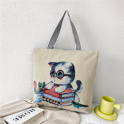 student tote portable canvas bag