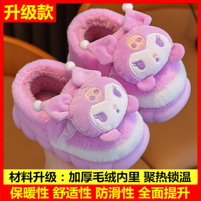 A new autumn and winter children's cotton slippers boys and girls indoor cute cartoon girls slippers infant baby cotton mop