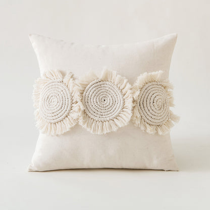 A Lace Hairball Tassel American Rural Middle East Morocco ins Nordic Simple Pillow Cushion Backrest Pillow Cover