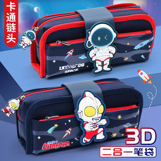 A multifunctional astronaut pencil bag Altman detachable pencil bag cartoon children Oxford cloth stationery bag in one