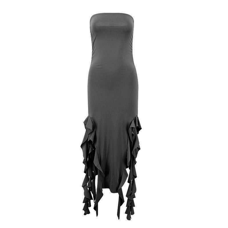 A 2024 European and American style summer new cross-border explosive one-word shoulder jellyfish lace dress sexy babes ur women's clothing