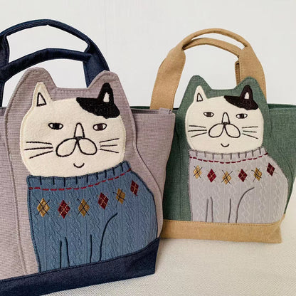 Cat handbag handbag lunch box bag shopping