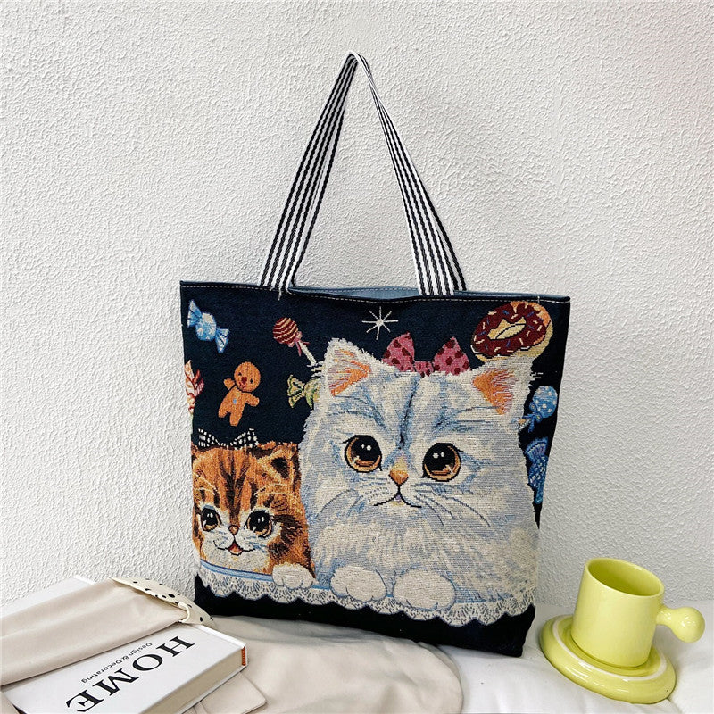 student tote portable canvas bag