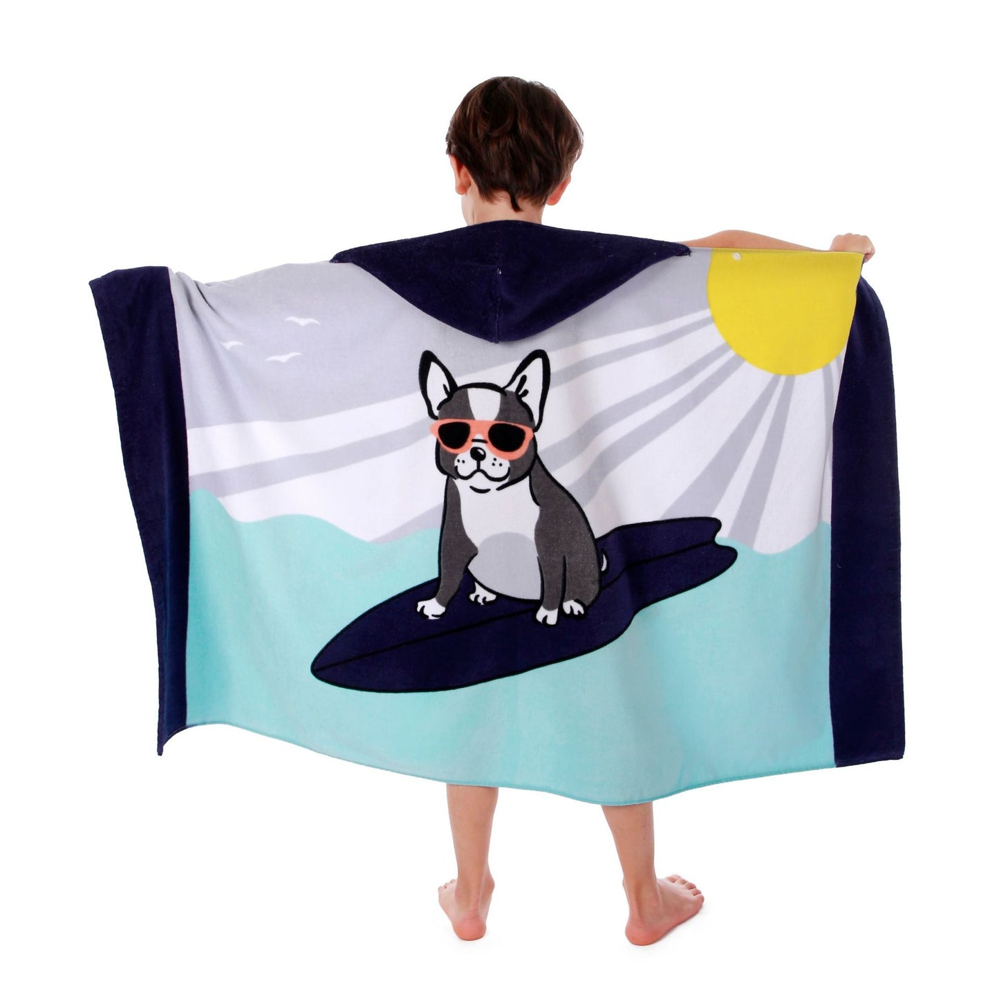 A mazon cartoon beach towel, European and American sizes, children can wear bath towels in the bathroom, pure cotton hooded bath towel bathrobe, 100% COTTON 0.4KG