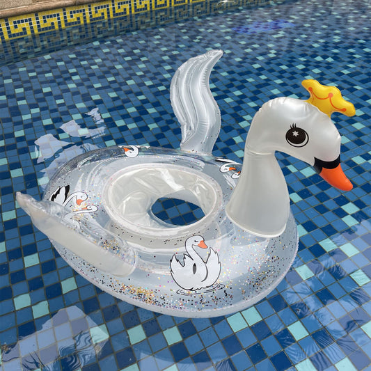 Un nuevo asiento de natación con forma de animal con asa, lindo salvavidas inflable de PVC engrosado, lote de anillos de natación para niños 